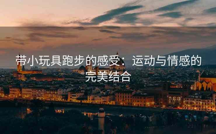 带小玩具跑步的感受：运动与情感的完美结合